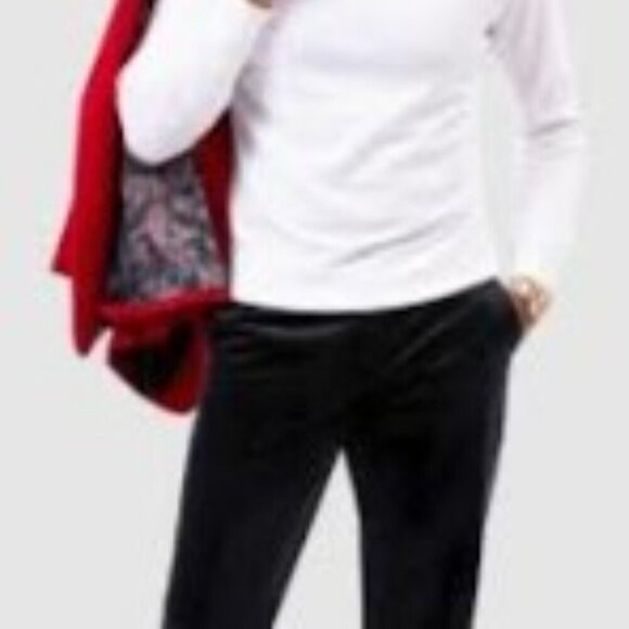 Stacy Adams Black Velvety Corduroy Pants Cuffs & Pleated Wide Leg Men's 36Wx26L - Picture 9 of 11